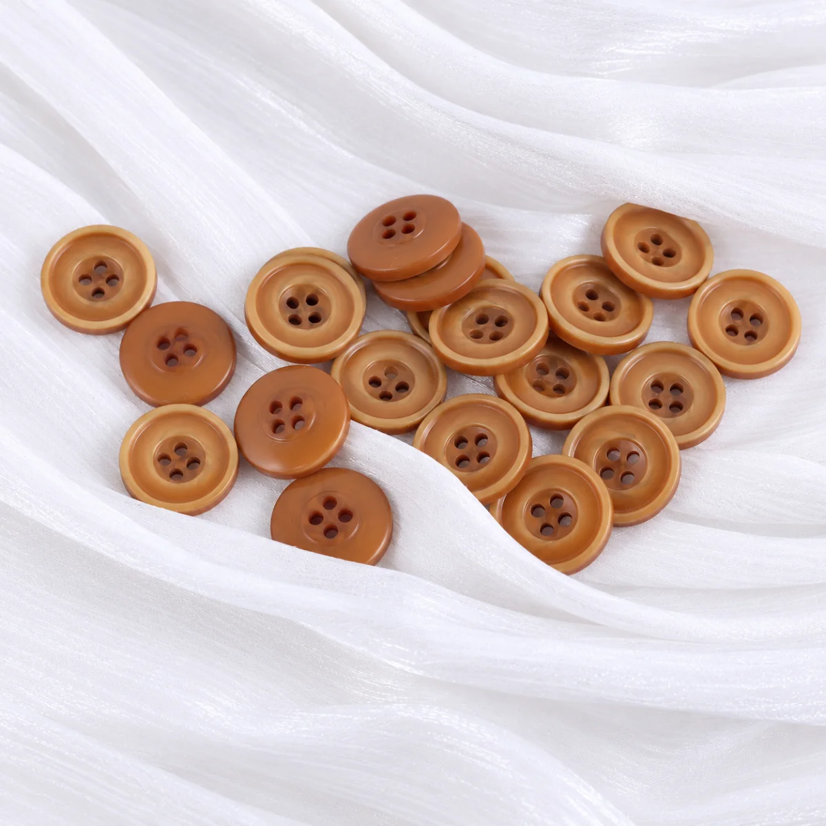 Vintage-Style Four-Hole Resin Buttons — 10-Piece Pack | Ignisterra